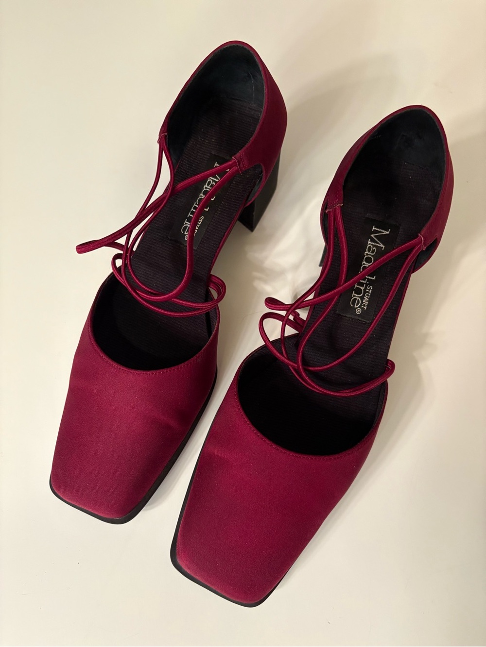 Madeline Stuart Berry Square Toe Block Heels